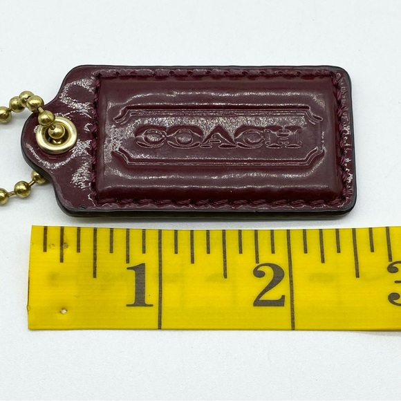 Coach Y2K Burgundy Patent Leather Hangtag Replacement - Picture 3 of 3